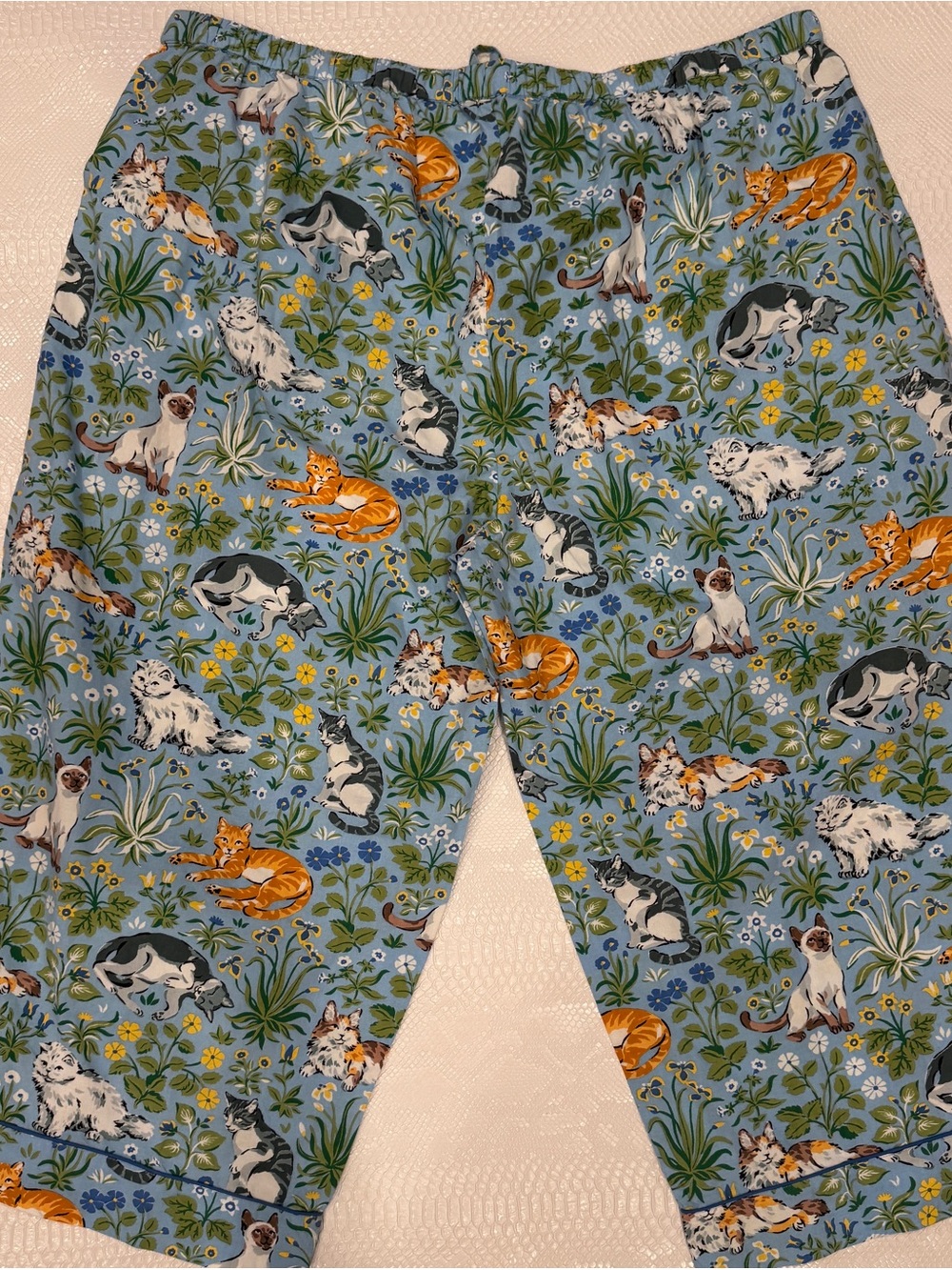 Printfresh Must Love Cats Pajama Pants New with Tags Size 2XL Anthropologie Blue - Picture 3 of 14